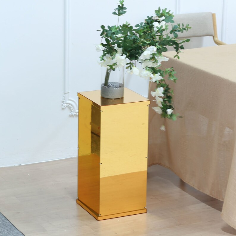 24 Gold Acrylic Pedestal Riser Acrylic Display Box - Etsy