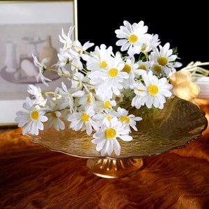 20inch White Artificial Daisy Flower Bushes, Flower Crown, Halo, Wildflowers, Hair Accessory, Silk Wedding Flowers, - 6 Bushes