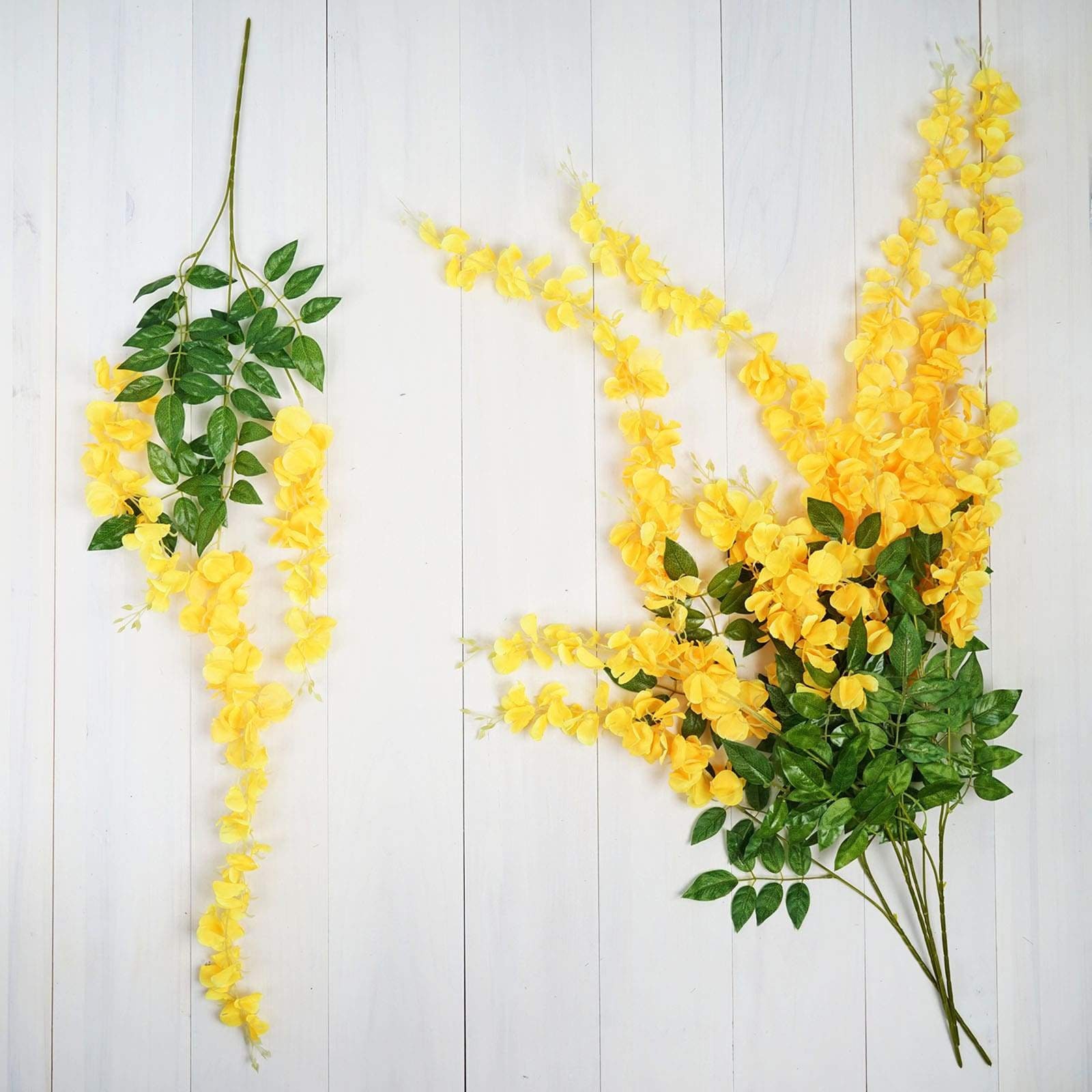 5 Bushes 44 Yellow Flower Garland Artificial Flowers Etsy