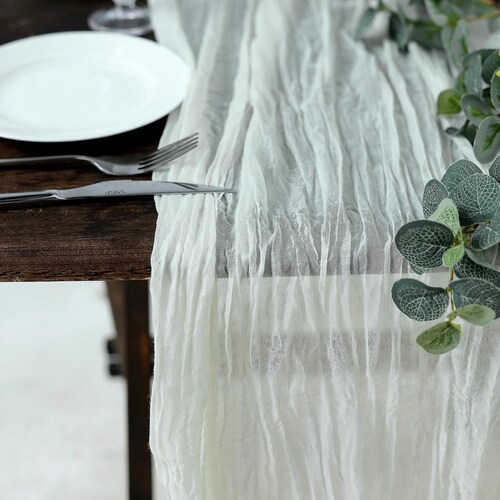 10FT Gauze Table Runner Cheesecloth Fabric for Wedding Arch Etsy