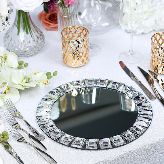 Mirrored clearance charger plates