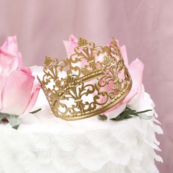 Baby Shower Crown Toppers 16pcs Mini Crown Cake Topper Crown Tiara Cake ...