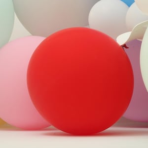 2 Pack - 32&quot; Red Balloons, Latex Balloons, Matte Color Helium Balloons, Party Balloons