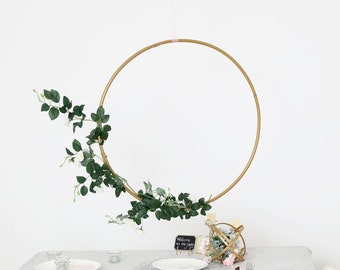 28" Gold Heavy Duty Metal Hoop Wreath, Floral Hoop, Door Wreath, Macrame Supplies, Dreamcatcher Hoop, Steel Hoop, Bridal Shower Wedding