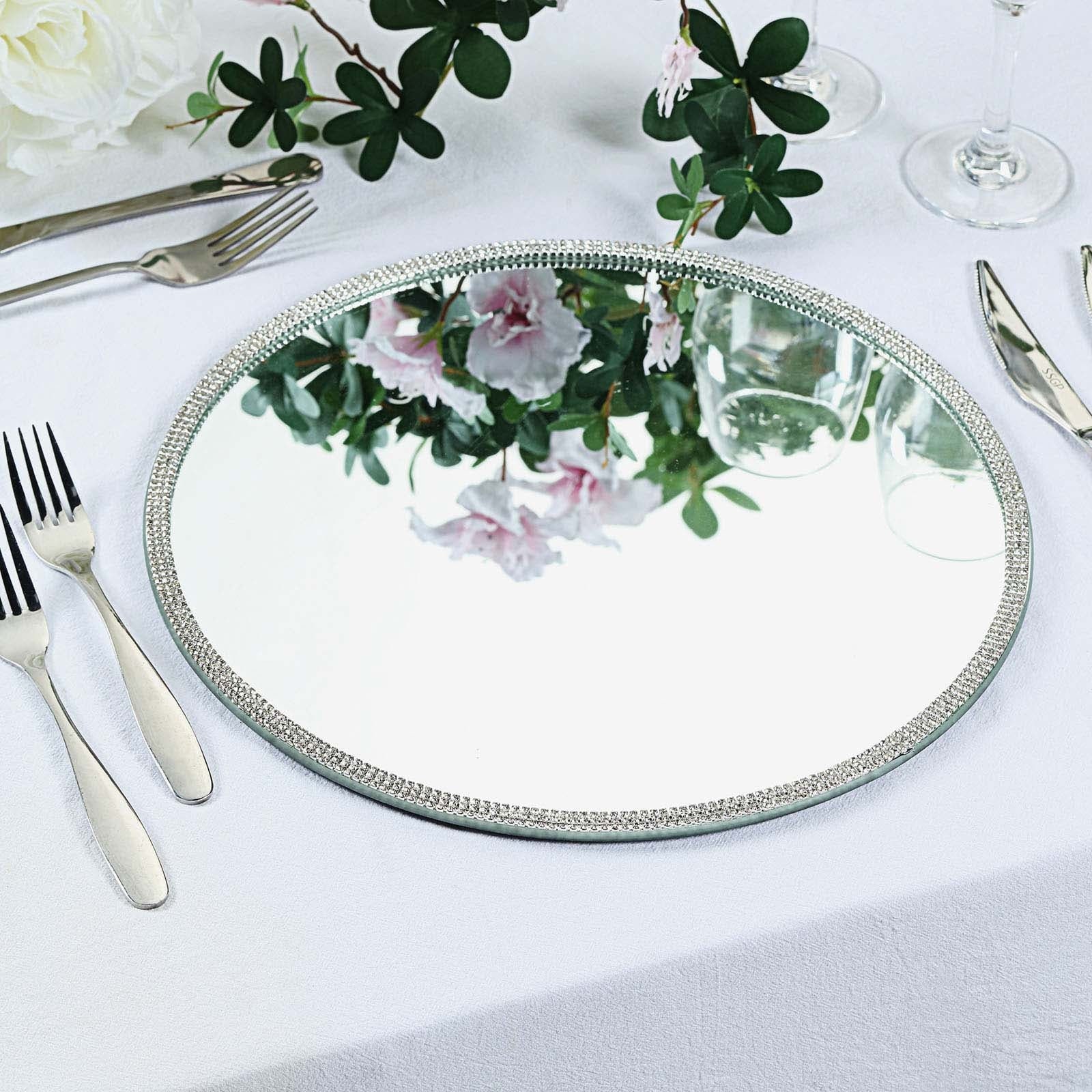 Mirrored clearance charger plates