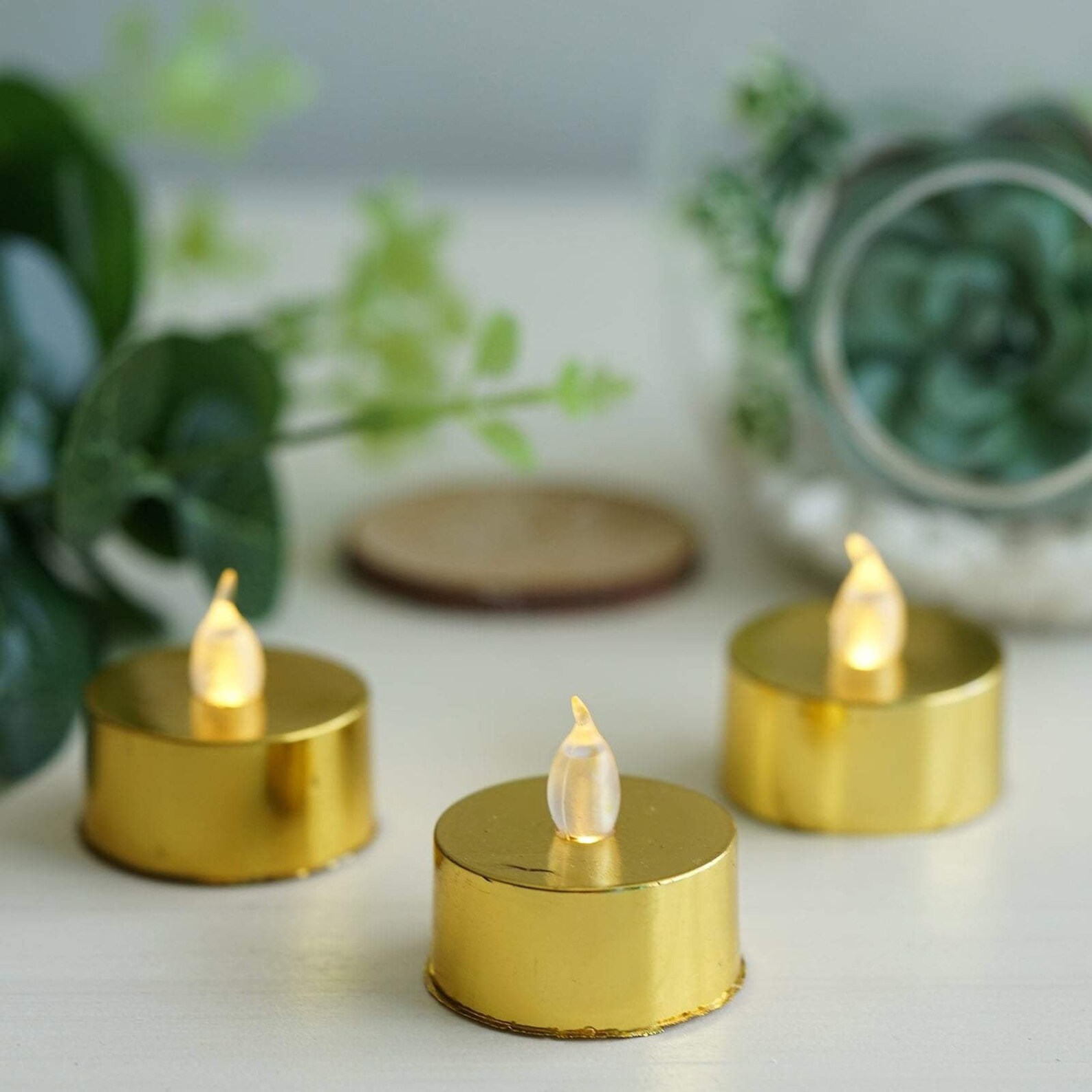 Metallic Gold LED Candles Flameless Candles LED Party Etsy