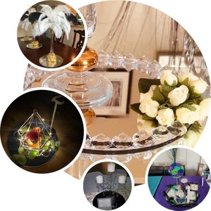 4 Pack | 14inch Round Glass Mirrors, Decorative Mirrors, Round Mirrors, Table Mirrors, Mirror Centerpieces, Candle Mirror, Wedding Table Decor