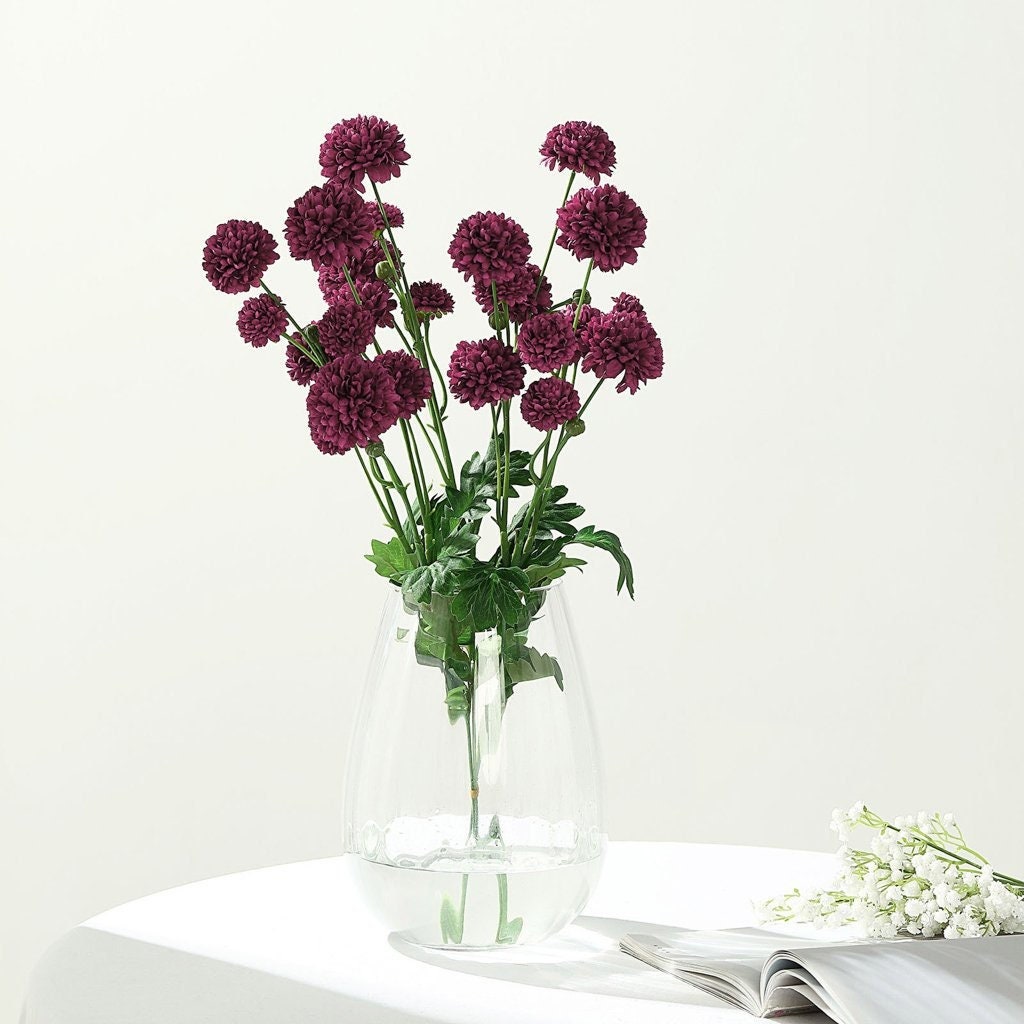 84 Silk Chrysanthemum - Burgundy