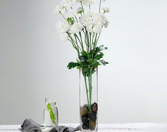 33" Ivory Silk Chrysanthemums, Pom-Pom Chrysanthemum Flower Sprays, Silk Mums Fall Wedding Artificial Flowers