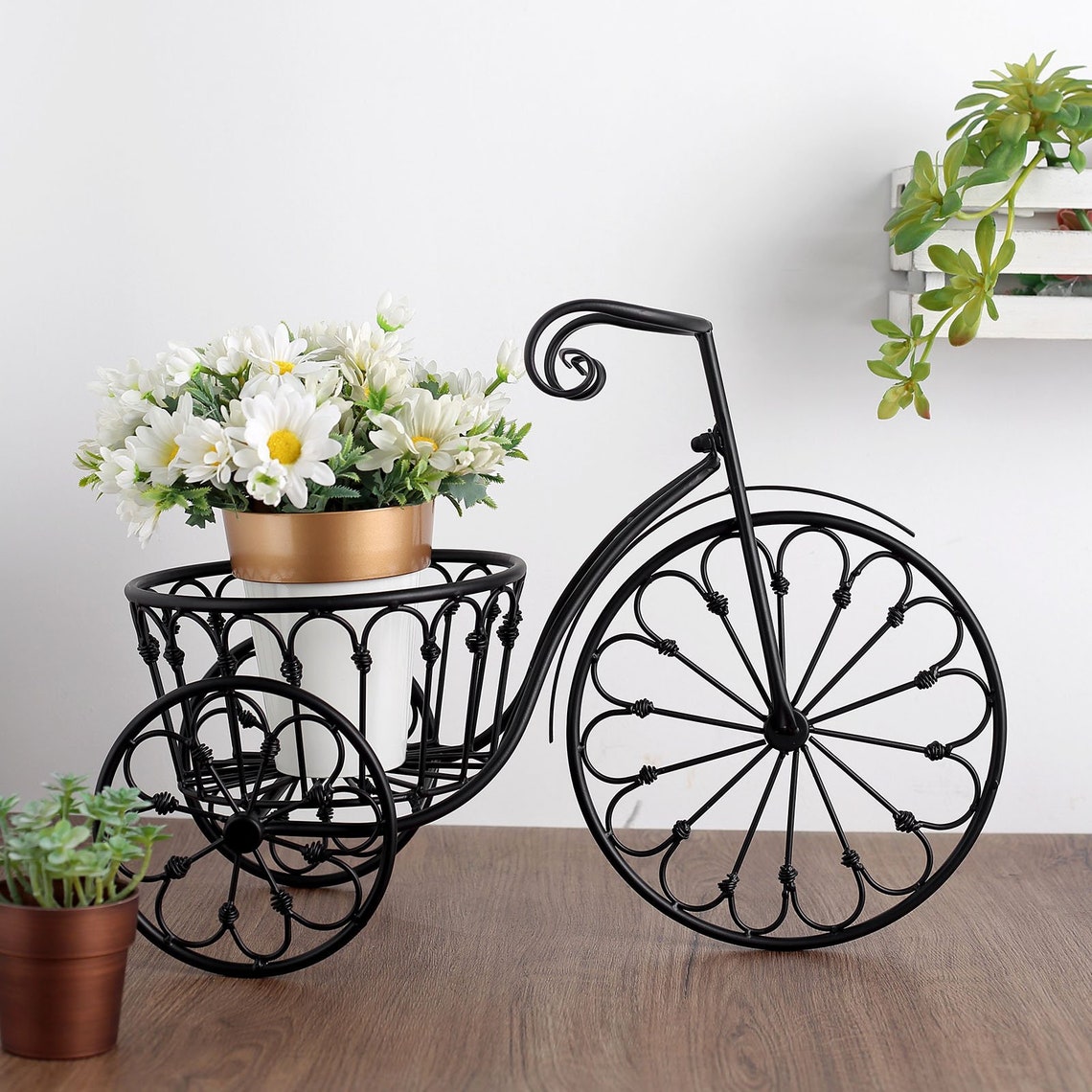 Tricycle Plant Stand Bicycle Flower Stand Bike Planters Etsy