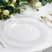 Set of 6 | 12' Clear Acrylic Charger Plates with Beaded Rim, Plate Chargers, Round Charger Plates, Dining & Serving, Reception Table, Dinner 