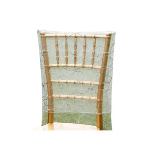 Silver Organza Chiavari Chair Covers | Chair Slipcovers With Satin ...