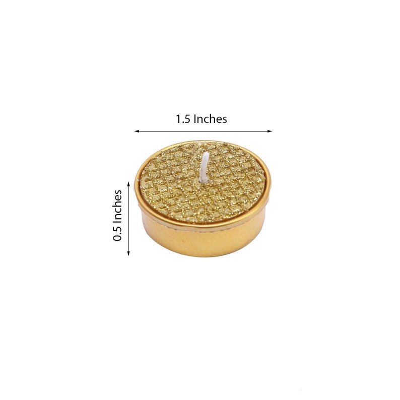 1.5 Metallic Gold Tea Light Candles Unscented Candles Etsy