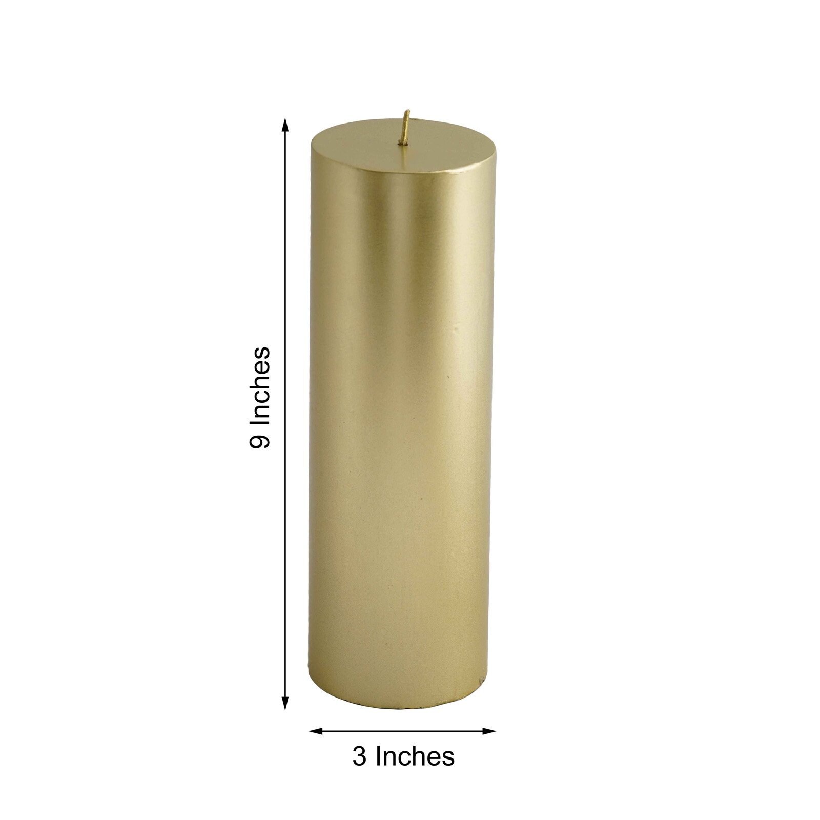 9 Gold Dripless Unscented Pillar Candle Candle Pillars Etsy