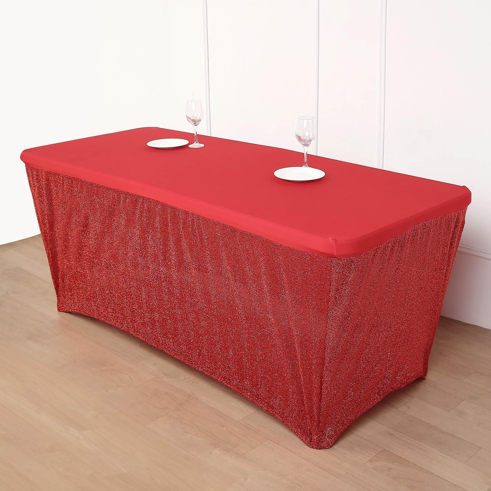 6FT Ruffled Spandex Table Cover Fitted Tablecloth Etsy UK