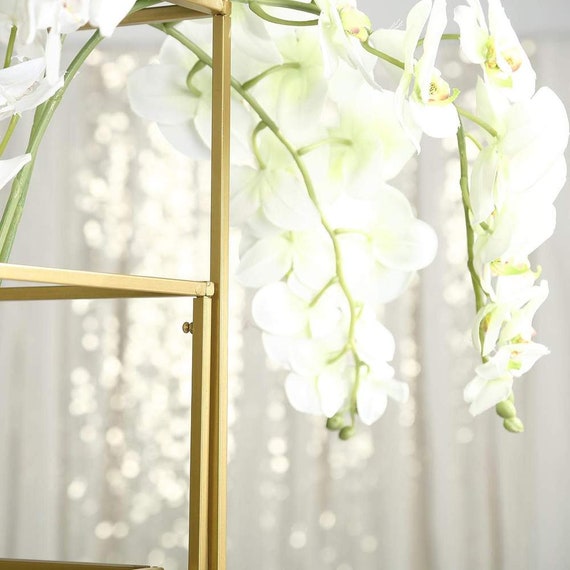 Set of 4 - Matte Gold Wedding Flower Stand - Metal Vase Set of 4 - Matte Gold Wedding Flower Stand - Metal Vase