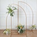 6ft Gold Metal Wedding Arch Chiara Backdrop Stand, Half Moon Floral ...