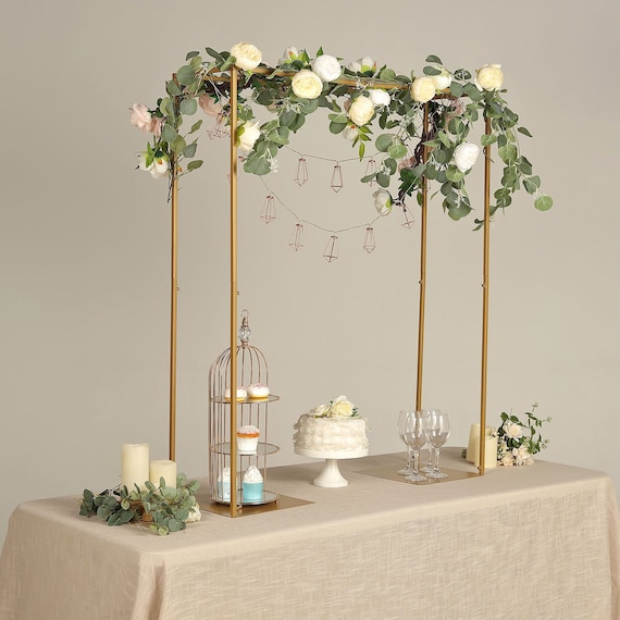 48 Adjustable Over the Table Stand, Square Metal Arch, Wedding Decor,  Floral Arch, Balloon Arch Gold -  Denmark