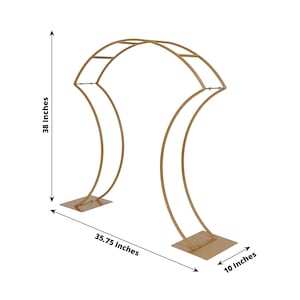 38" Gold Metal Floral Arch Frame, Wedding Centerpiece, Table Stand With ...