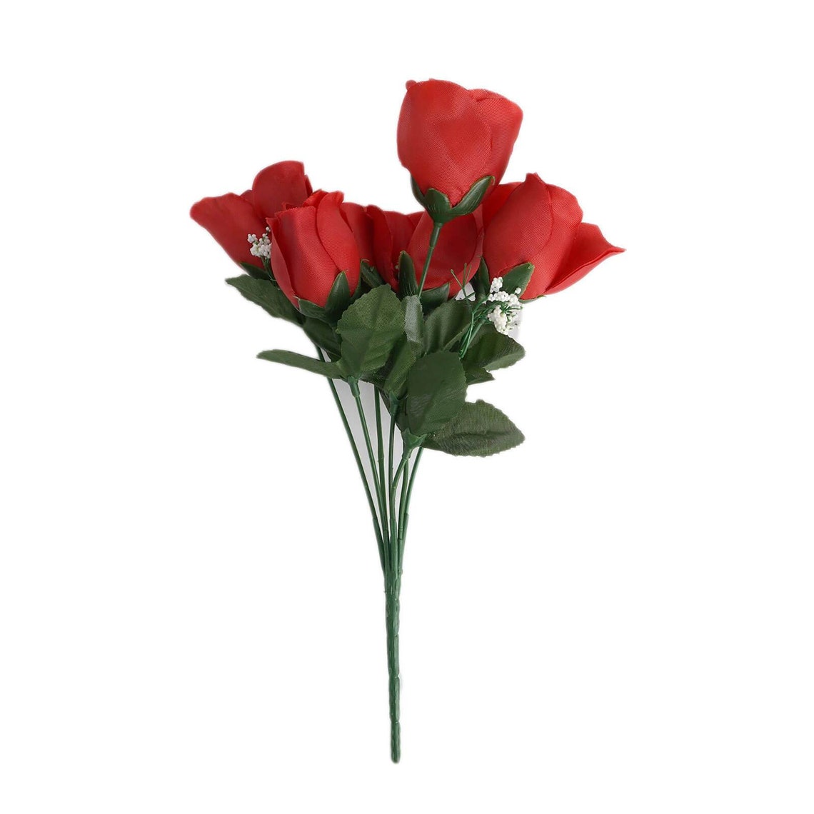 12 Bushes 84 Red Rose Buds Artificial Silk Rose Buds Rose Etsy