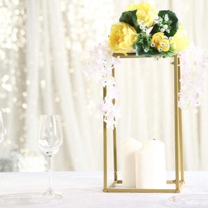 Set of 2 16 Matte Gold Metal Stand, Flower Stand, Geometric Metal Stand, Metal Stand for Wedding Centerpiece, Modern Decor image 8