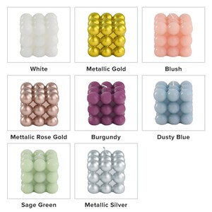 2 Pack | 2" Sage Green Bubble Cube Decorative Paraffin Wax Candle Set, Unscented Long Burning Pillar Candle Gift