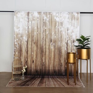 7ftx5ft | Wood Vinyl Party Backdrop, Wooden Backdrop Floor Board, Photo Backdrop, Wood Background Party Banner, Photo Prop - Light Brown