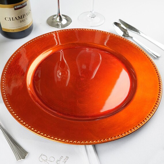 13 Beaded Acrylic Charger Plates Plate Chargers Round Etsy