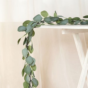 6.5ft Artificial Eucalyptus Garland, Faux Greenery Garland, Wedding Arch Decor, Backdrop Decor, Table Garland Decor