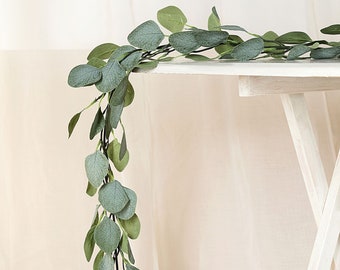 6.5ft Artificial Eucalyptus Garland, Faux Greenery Garland, Wedding Arch Decor, Backdrop Decor, Table Garland Decor