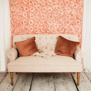 11 Sq Ft - 4 Panels Blush Silk Rose & Hydrangea Flower Wall Panel for ...