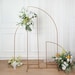 6ft Gold Metal Wedding Arch Chiara Backdrop Stand, Half Moon Floral ...