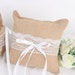 1 Set Natural Burlap & Lace Flower Girl Petal Basket Ring Bearer Pillow ...