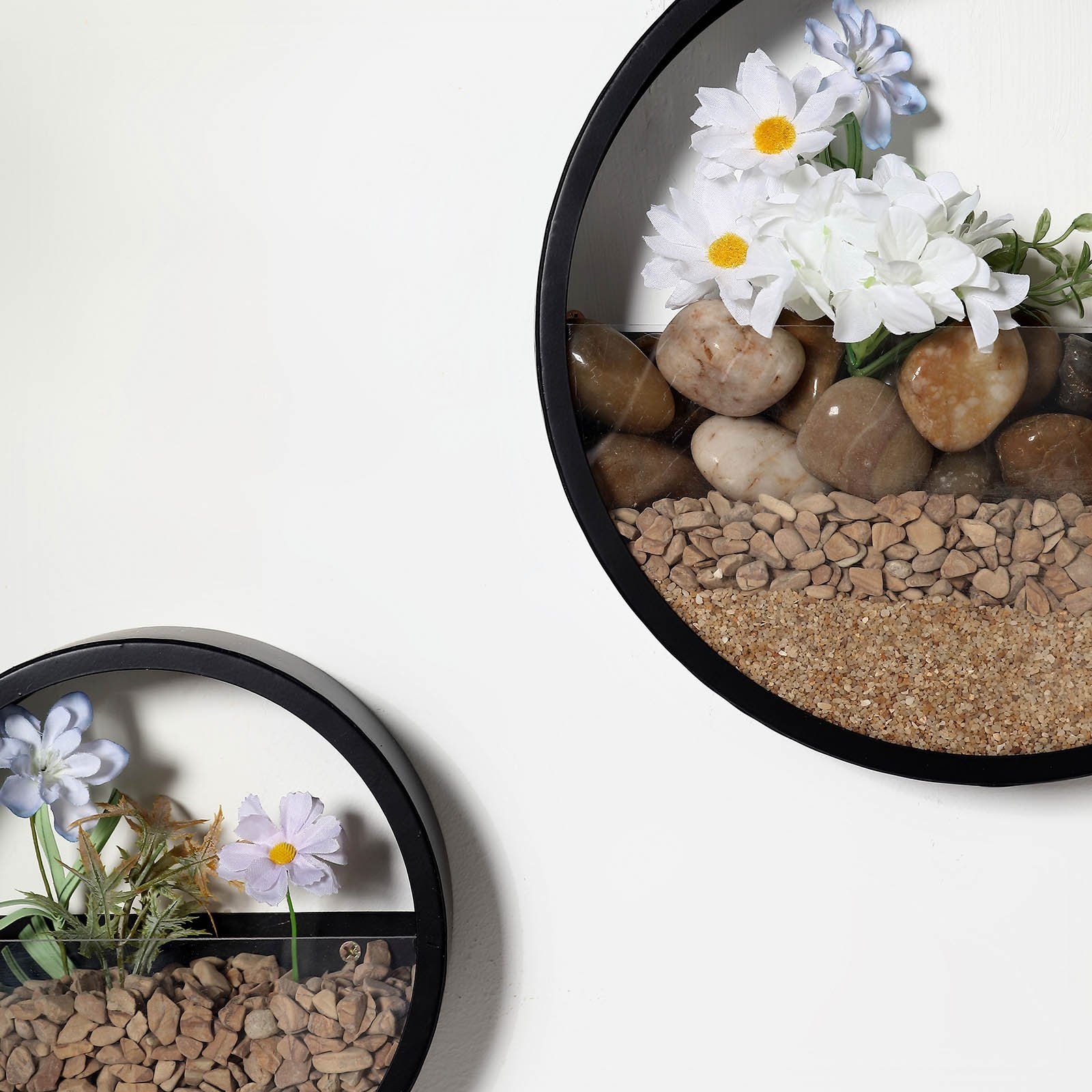 Set of 3 Half Moon Wall Planters Round Metal Wall Hanging Etsy