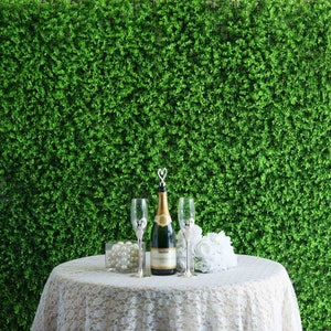 4 Grass Panels, Grass Backdrop, Wedding Backdrop, Baby Shower Backdrop, Wall Mat | Artificial Boxwood Hedge Baby Green Leaves