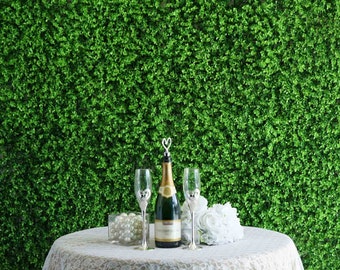 4 Grass Panels, Grass Backdrop, Wedding Backdrop, Baby Shower Backdrop, Wall Mat | Artificial Boxwood Hedge Baby Green Leaves