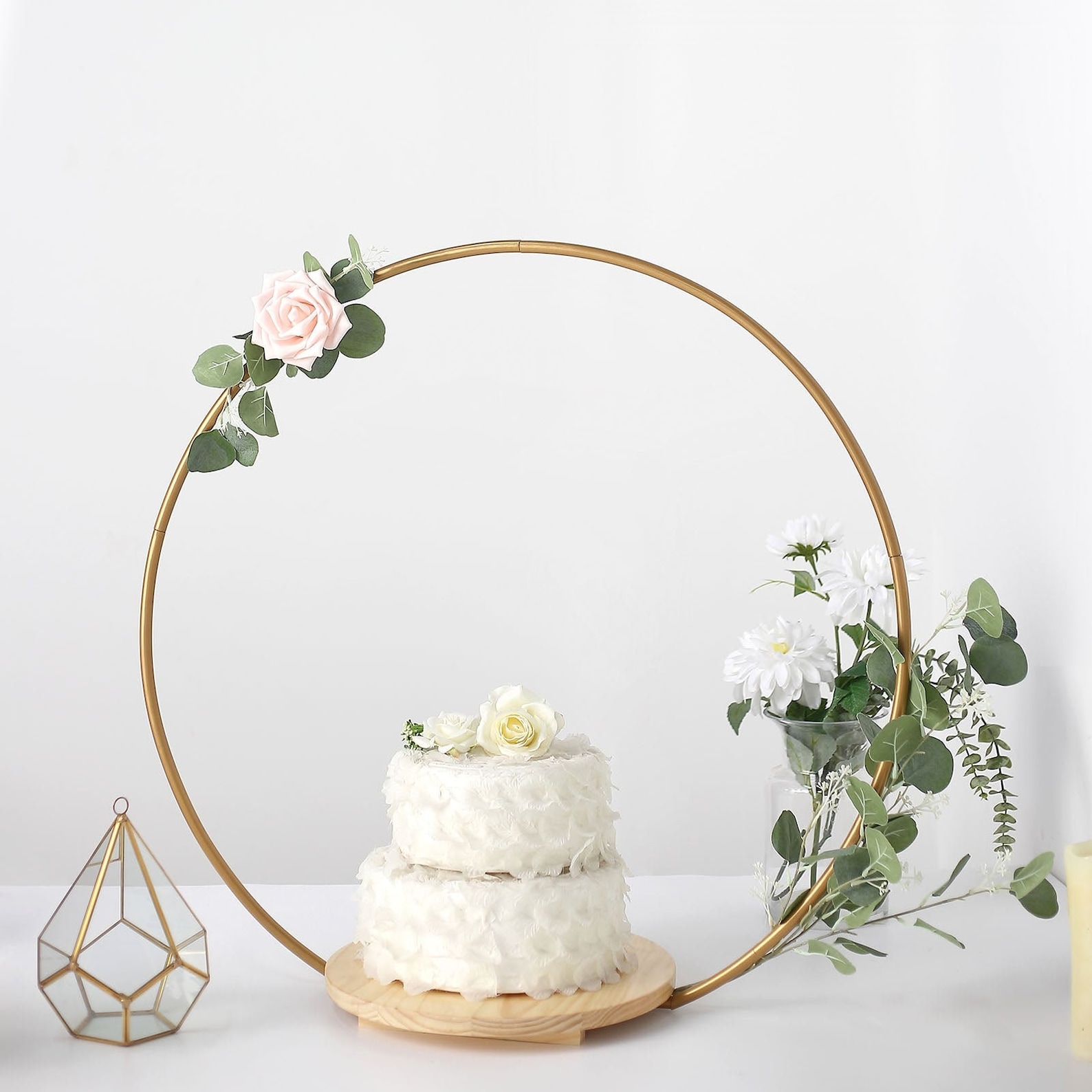 33" Modern Cake Stand - Wood Wedding Arch Cake Stand - Wood Cake Stand ...