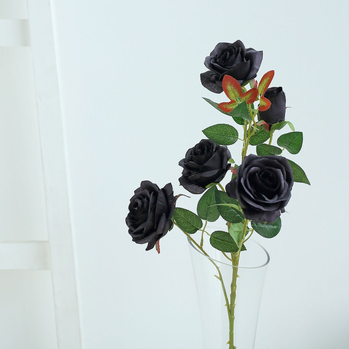 2 Bouquets 33 Black Silk Roses Artificial Flowers Etsy