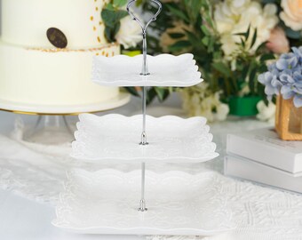 New 3-Tier Cupcake Stand Cake Dessert Wedding Party Display Tower Round T7A0 New 3-Tier Cupcake Stand Cake Dessert Wedding Party Display Tower Round T7A0