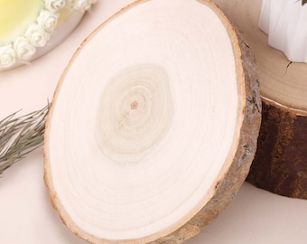 9" Fresh Cut Wood Slices, Natural Poplar Wood, Wood Slab, Wood Round, Wood DIY crafts, Rustic Wedding Decor