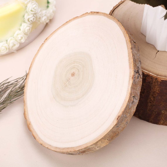 9 Fresh Cut Wood Slices, Natural Poplar Wood, Wood Slab, Wood Round, Wood  DIY Crafts, Rustic Wedding Decor 