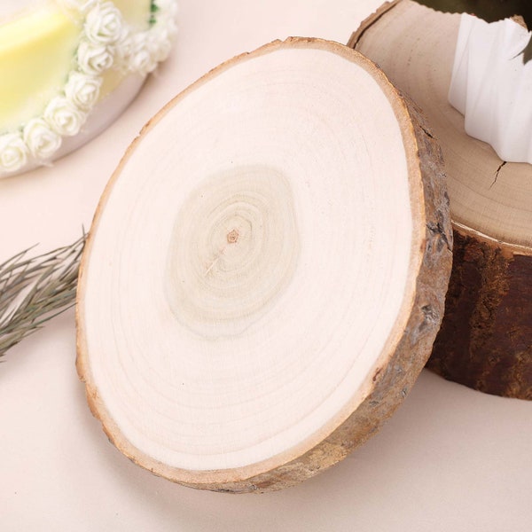 9" Fresh Cut Wood Slices, Natural Poplar Wood, Wood Slab, Wood Round, Wood DIY crafts, Rustic Wedding Decor