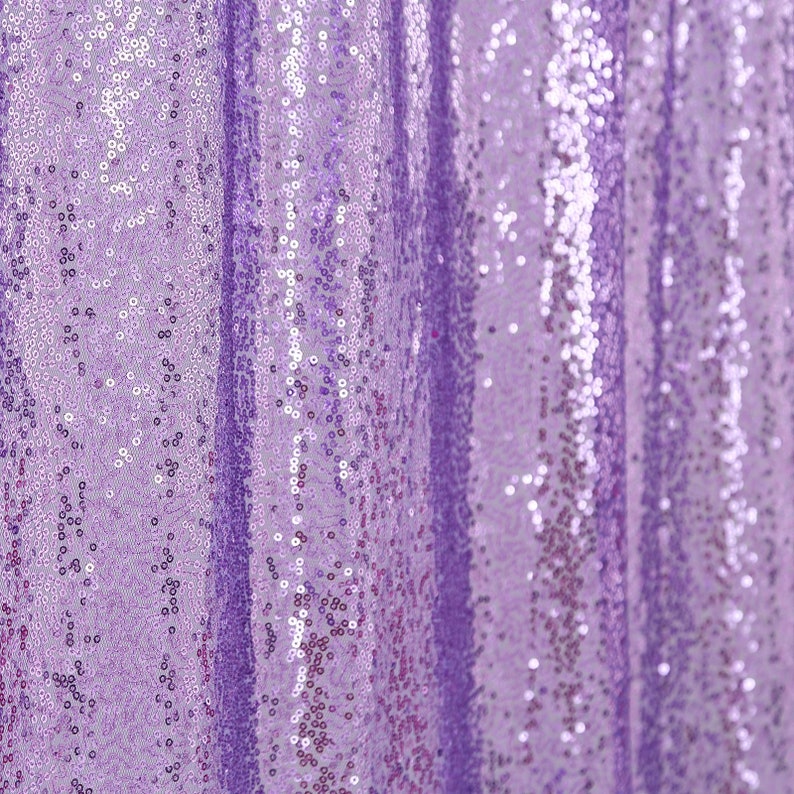 8 FT Purple Sequin Curtain With Rod Pocket Photo Booth Etsy