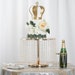 12' Gold Cake Stand with Acrylic Crystal Chains, Metal Cake Stand Riser, Round Display Stand for Cakes, Food Display, Cupcake Stand 