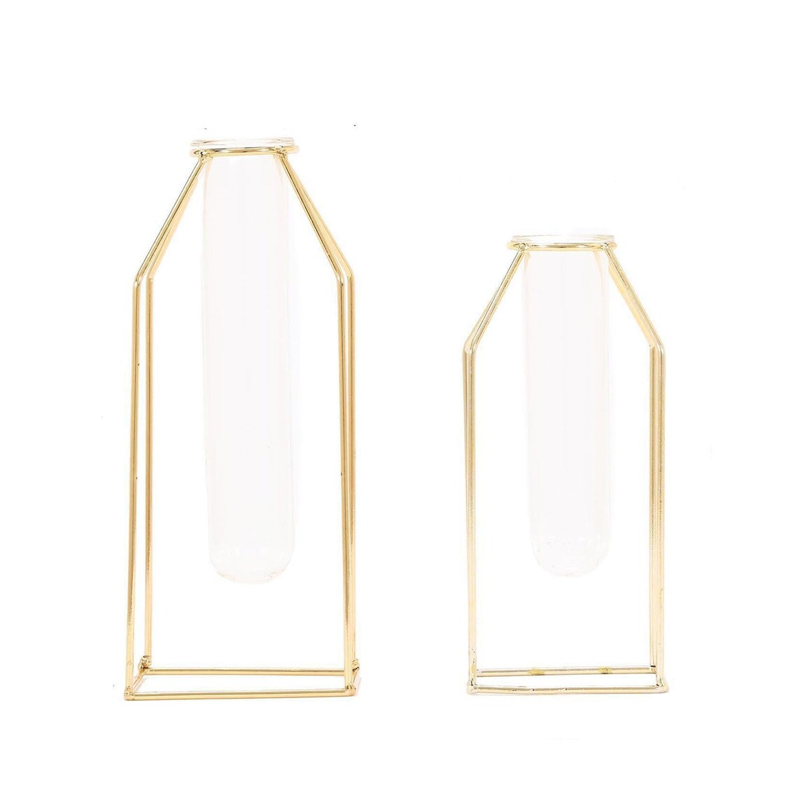 2 Pack Geometric Metal Flower Vase Rack Holders Geometric Etsy