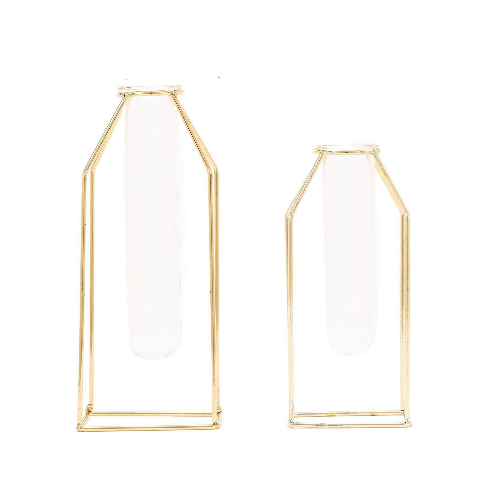 2 Pack Geometric Metal Flower Vase Rack Holders Geometric Etsy