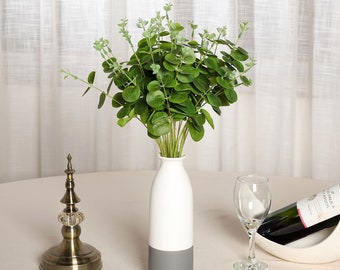 2 Bushes | 19" Light Green Artificial Eucalyptus Branch, Eucalyptus Bouquets, Centerpiece Wedding Decoration, Eucalyptus Decor