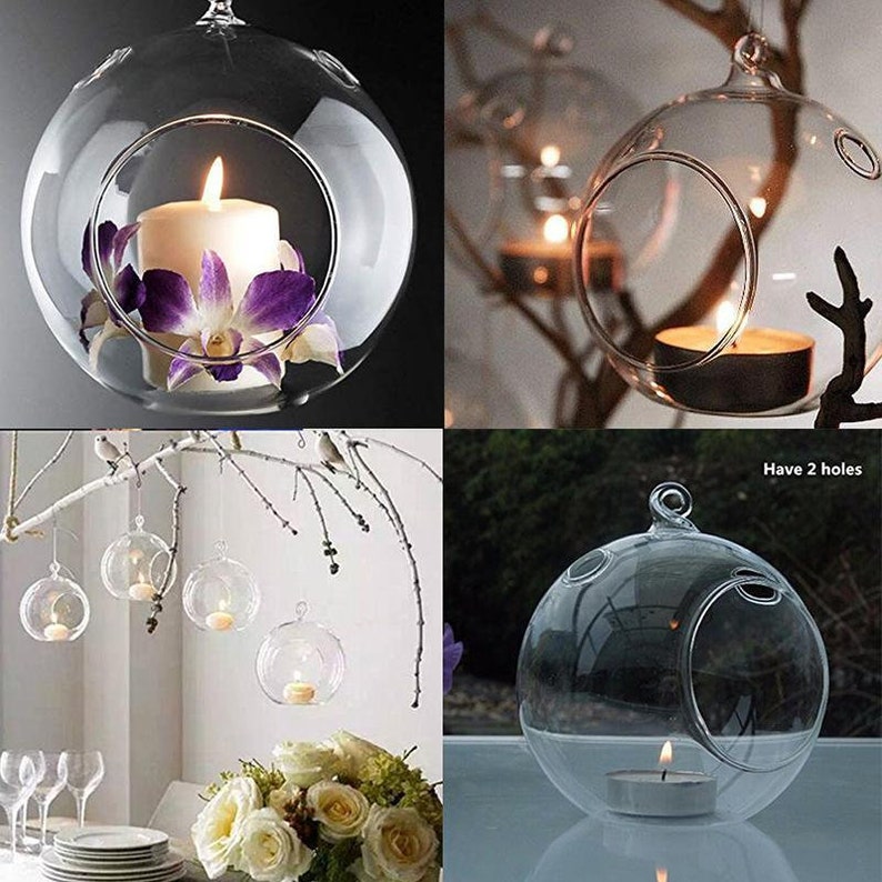 7 Clear Glass Globe Terrarium Hanging Terrariums Etsy