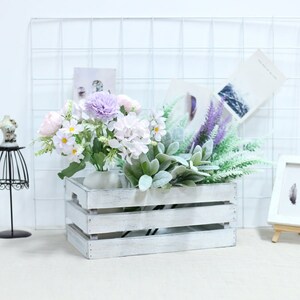 Set of 3 - Whitewashed Wood Crates, Rustic Boxes Boho Vintage Decor ...