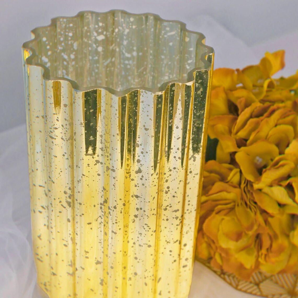 9 Mercury Glass Candle Holder Hurricane Candle Holder Etsy
